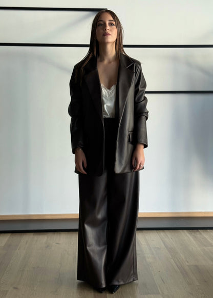 Pantalone dritto in ecopelle -ZAHJR