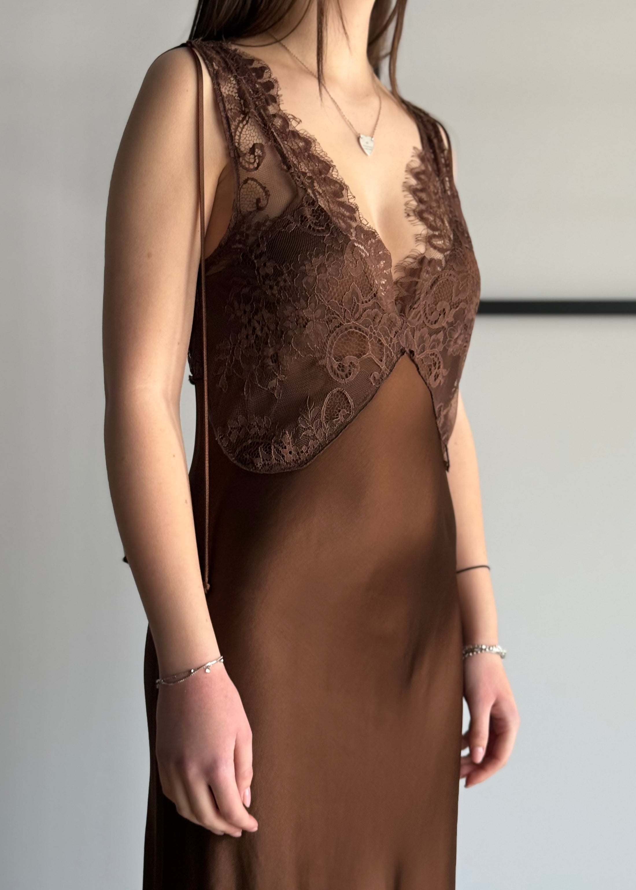 Abito lungo KONTATTO con pizzo