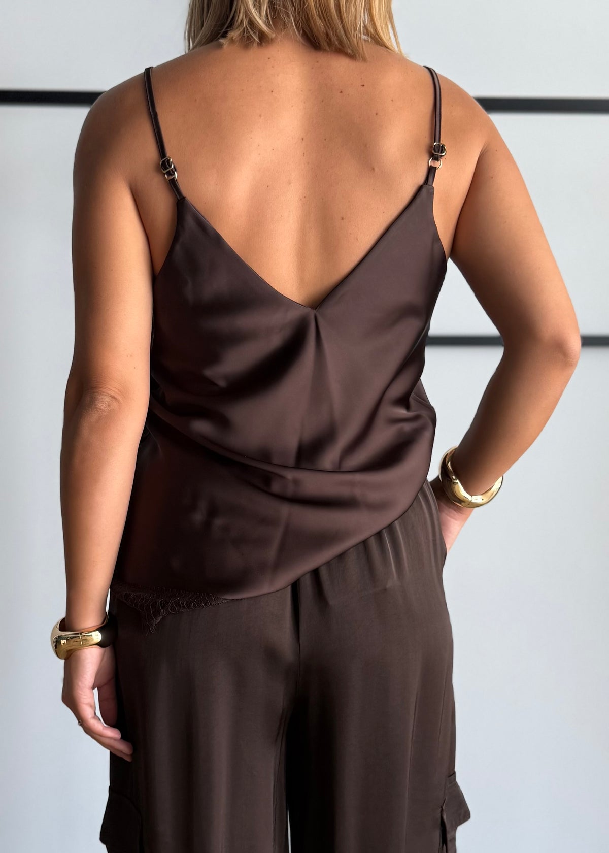 Top lingerie moro con pizzo - ZAHJR