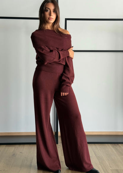 Pantaloni palazzo in misto lana -KONTATTO