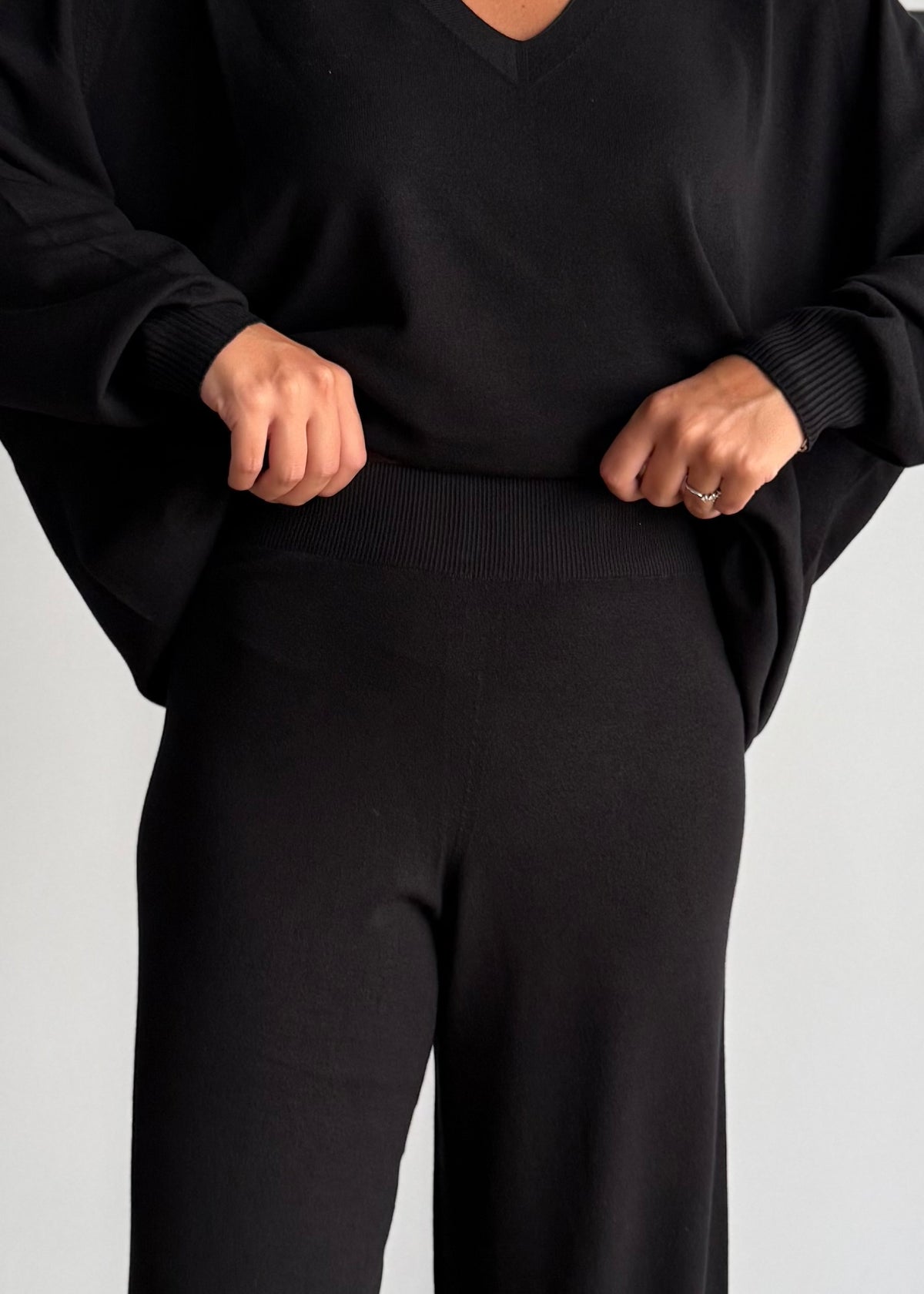 Pantalone nero in viscosa - KONTATTO