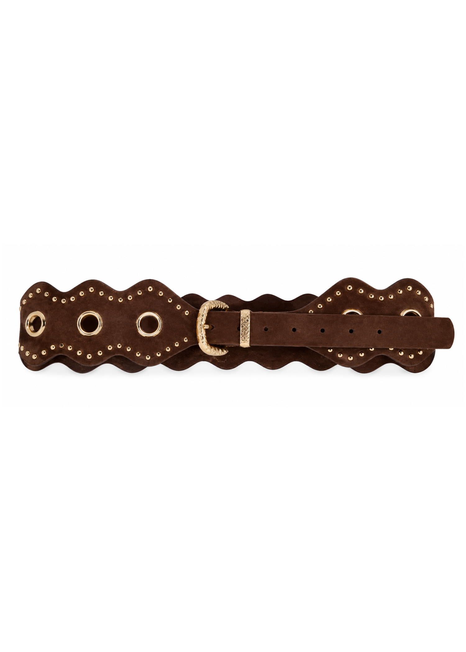Cintura Western con Occhielli e Borchie moro