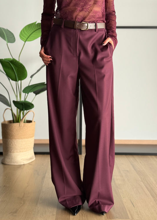 Pantalone a palazzo con cintura -ZAHJR