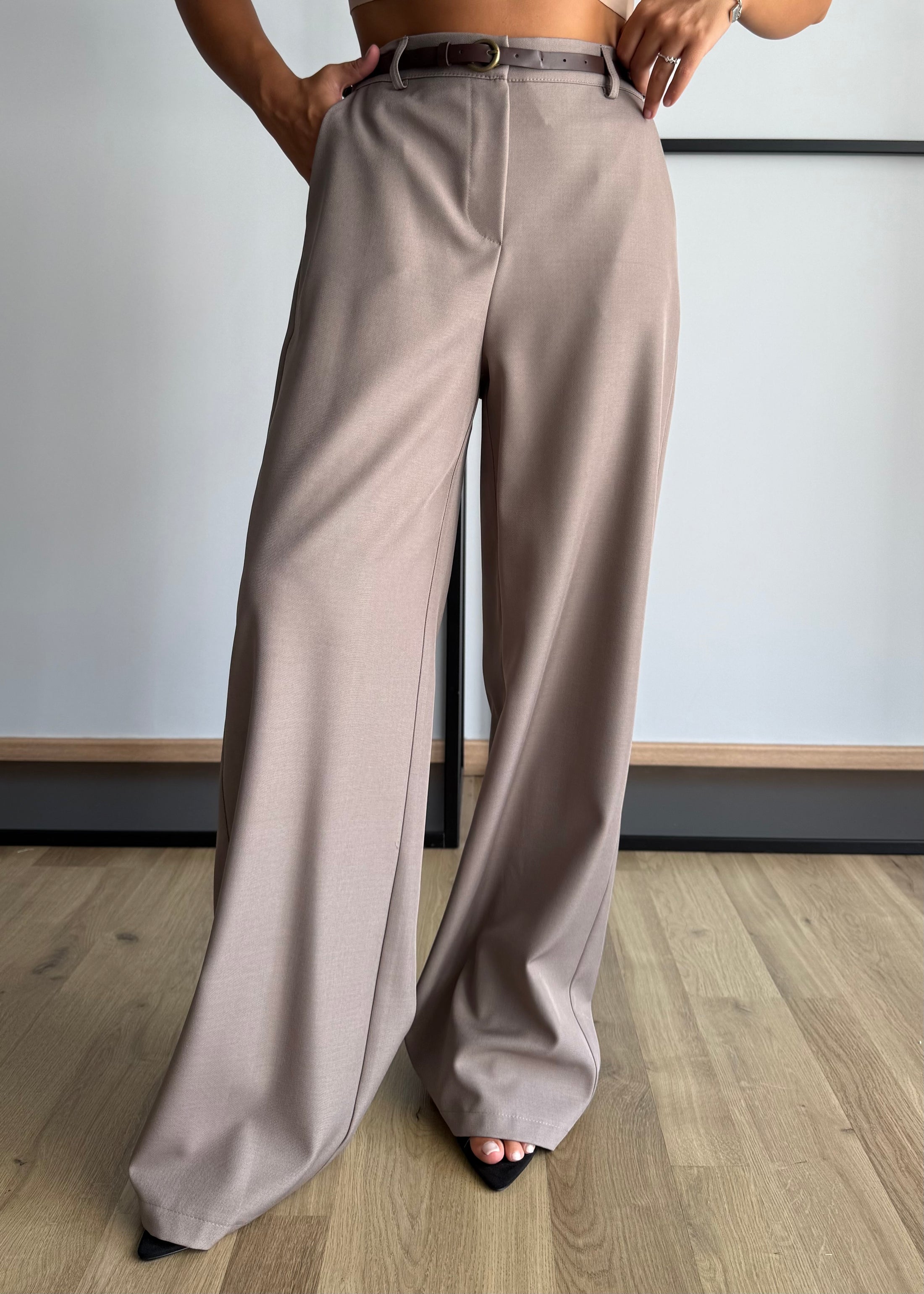 Pantalone Tortora a palazzo - ZAHJR