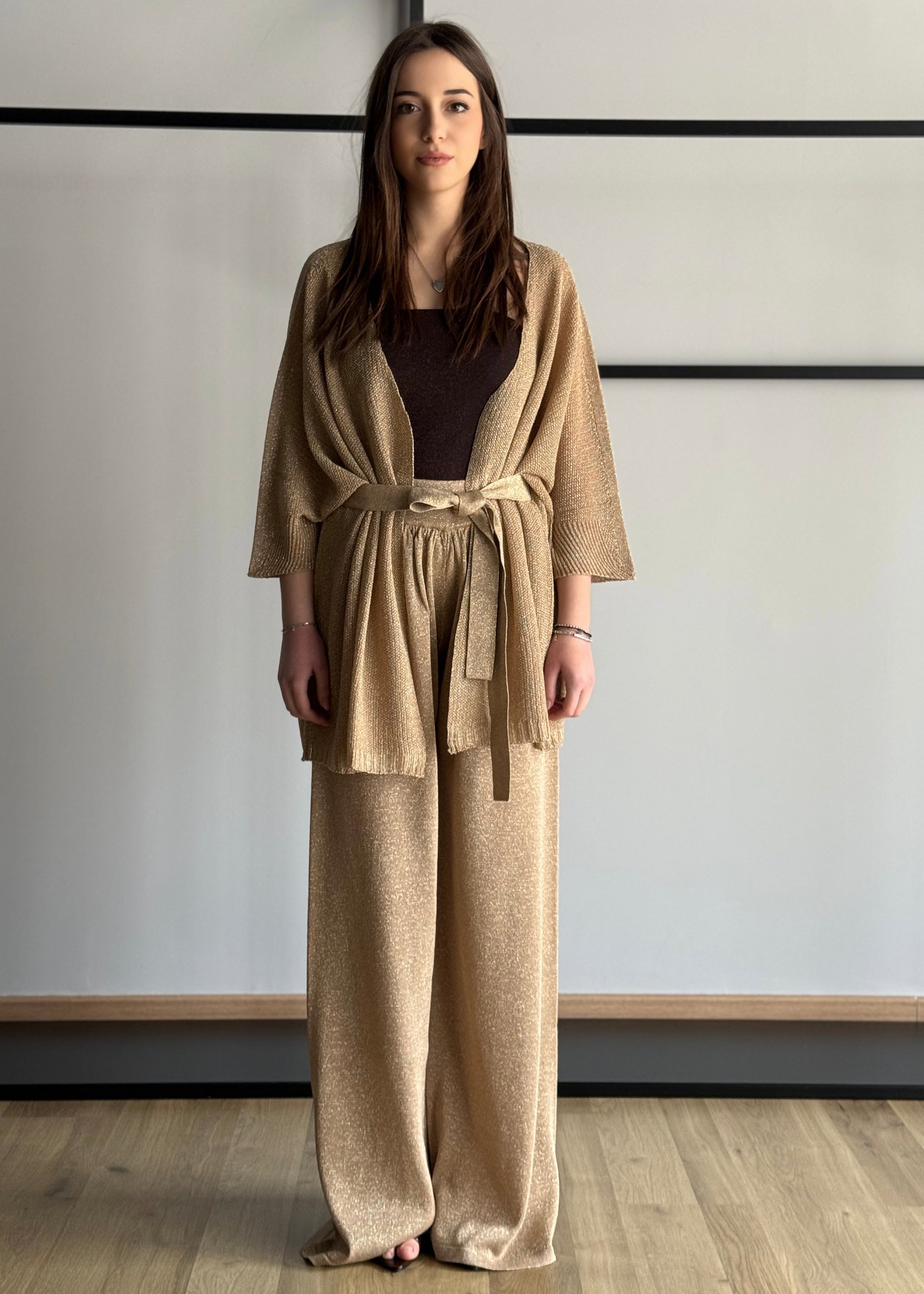 Kimono KONTATTO in lurex oro