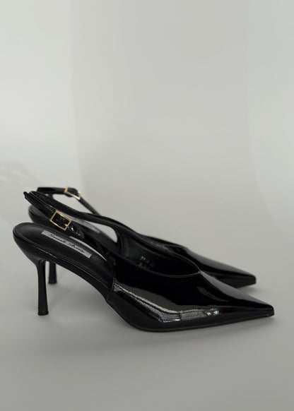 Décolleté slingback vernice