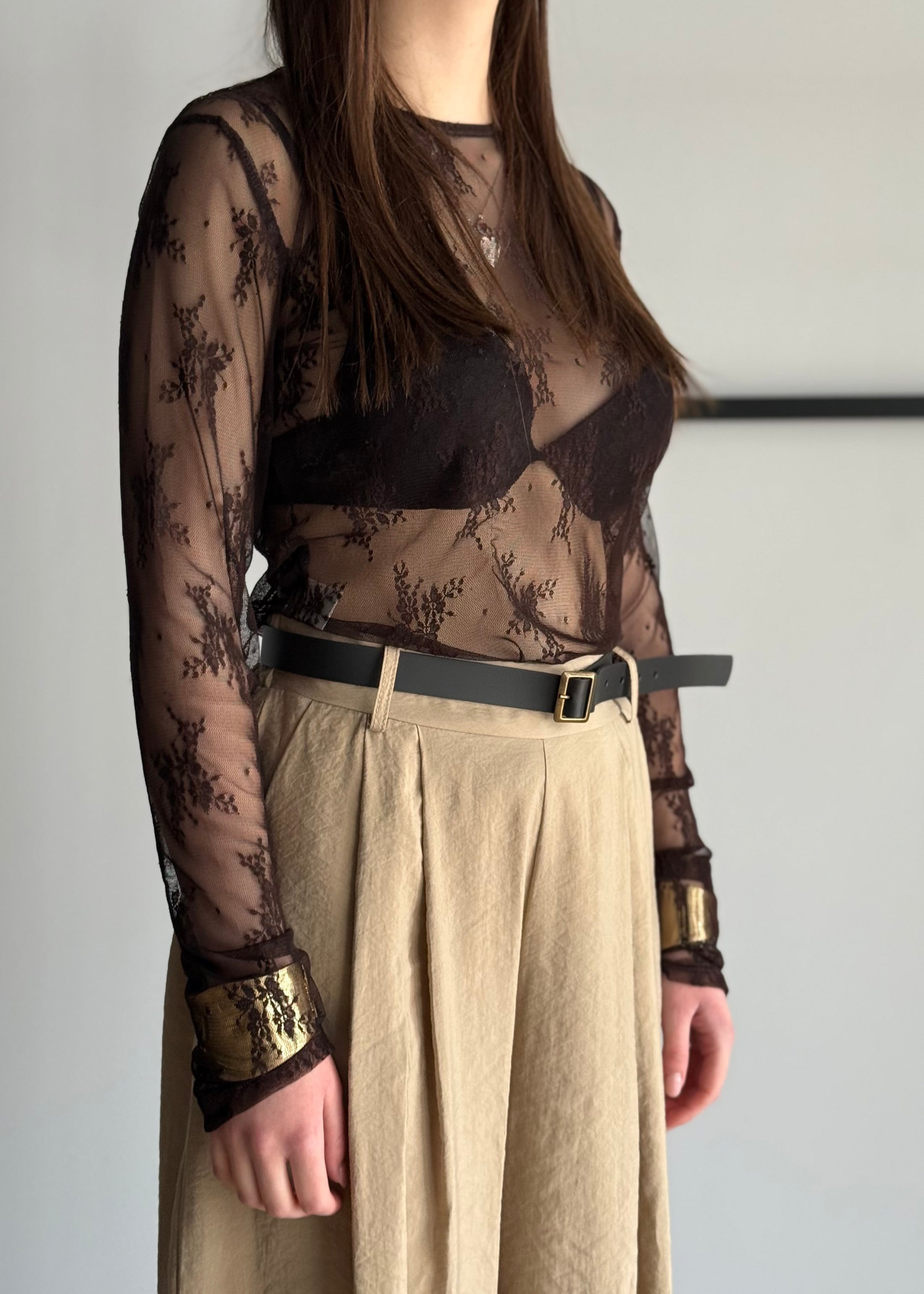 Maglia ZAHJR in pizzo moro