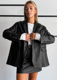 Carica l'immagine nel visualizzatore della galleria, Blazer nero texture rombi - ZAHJR
