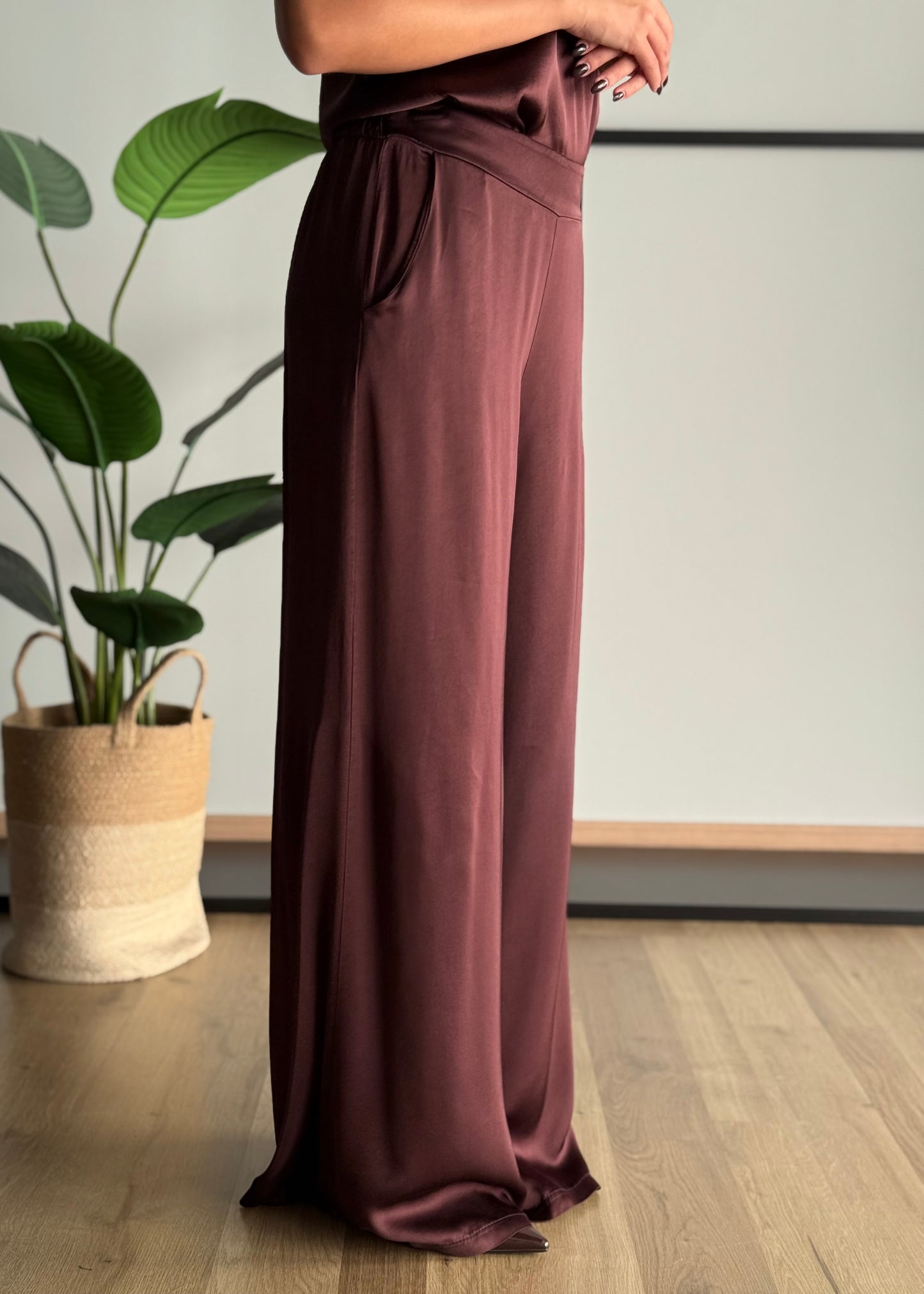 Pantaloni palazzo in viscosa -ZAHJR