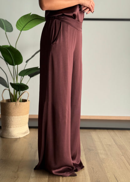 Pantaloni palazzo in viscosa -ZAHJR
