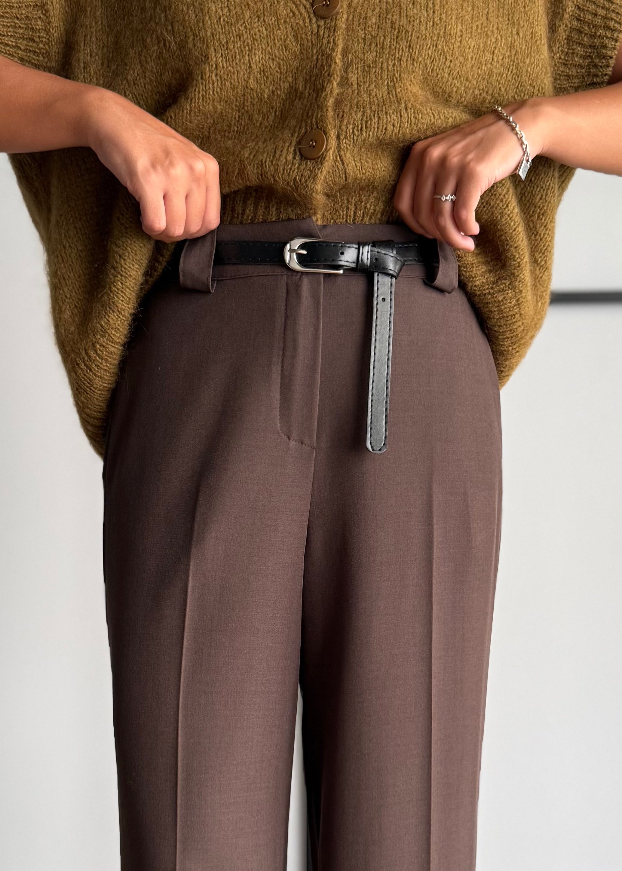 Pantalone moro palazzo con cintura - ZAHJR