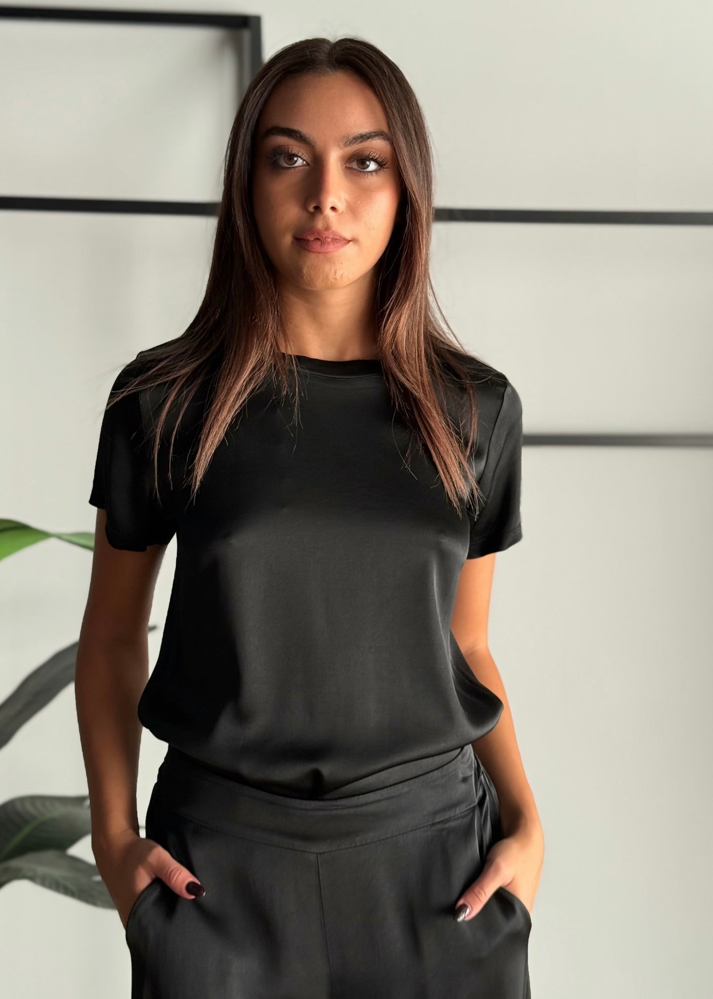T-shirt basic in viscosa -ZAHJR