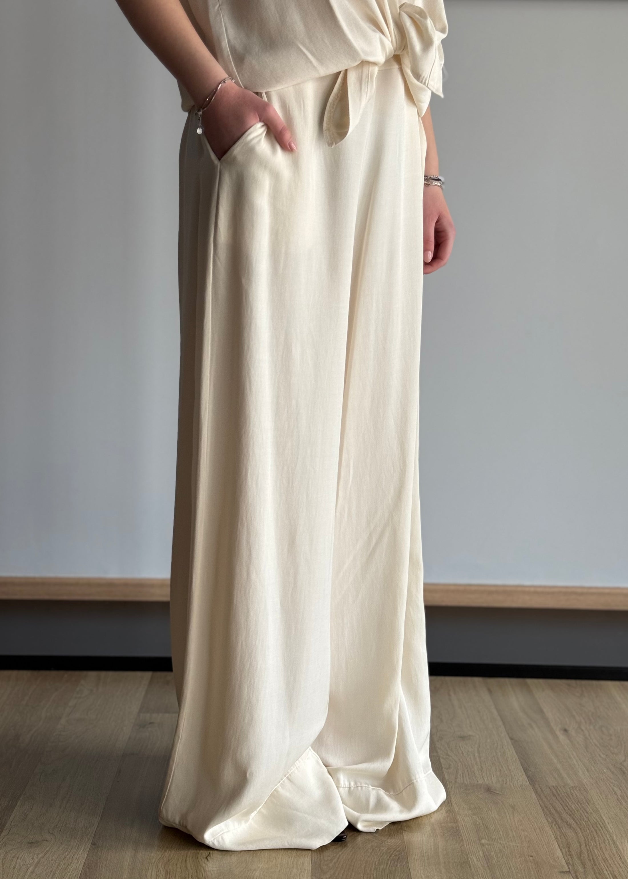 Pantalone palazzo ZAHJR latte