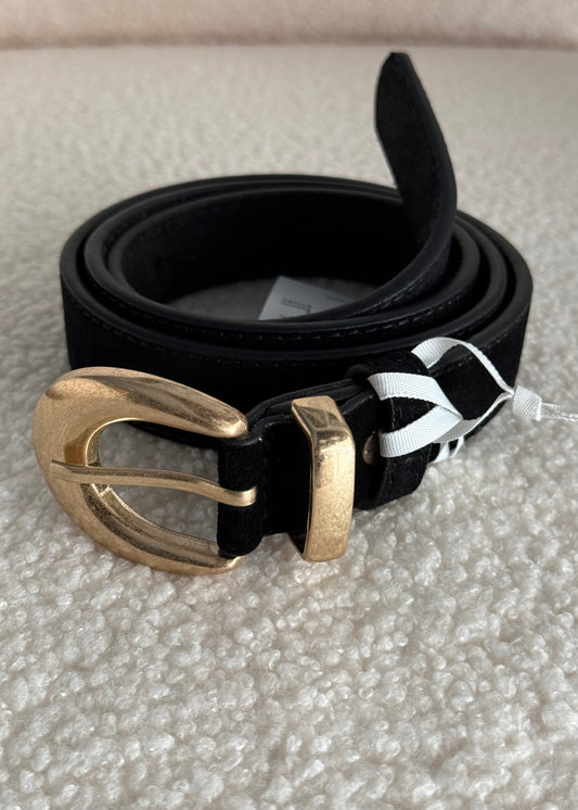 Cintura THEVICE nera con fibbia ora