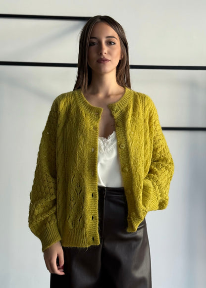 Cardigan in mohair -KONTATTO