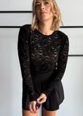 Carica l'immagine nel visualizzatore della galleria, Body in pizzo floreale nero - ZAHJR
