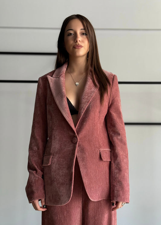 Blazer KONTATTO in velluto monopetto