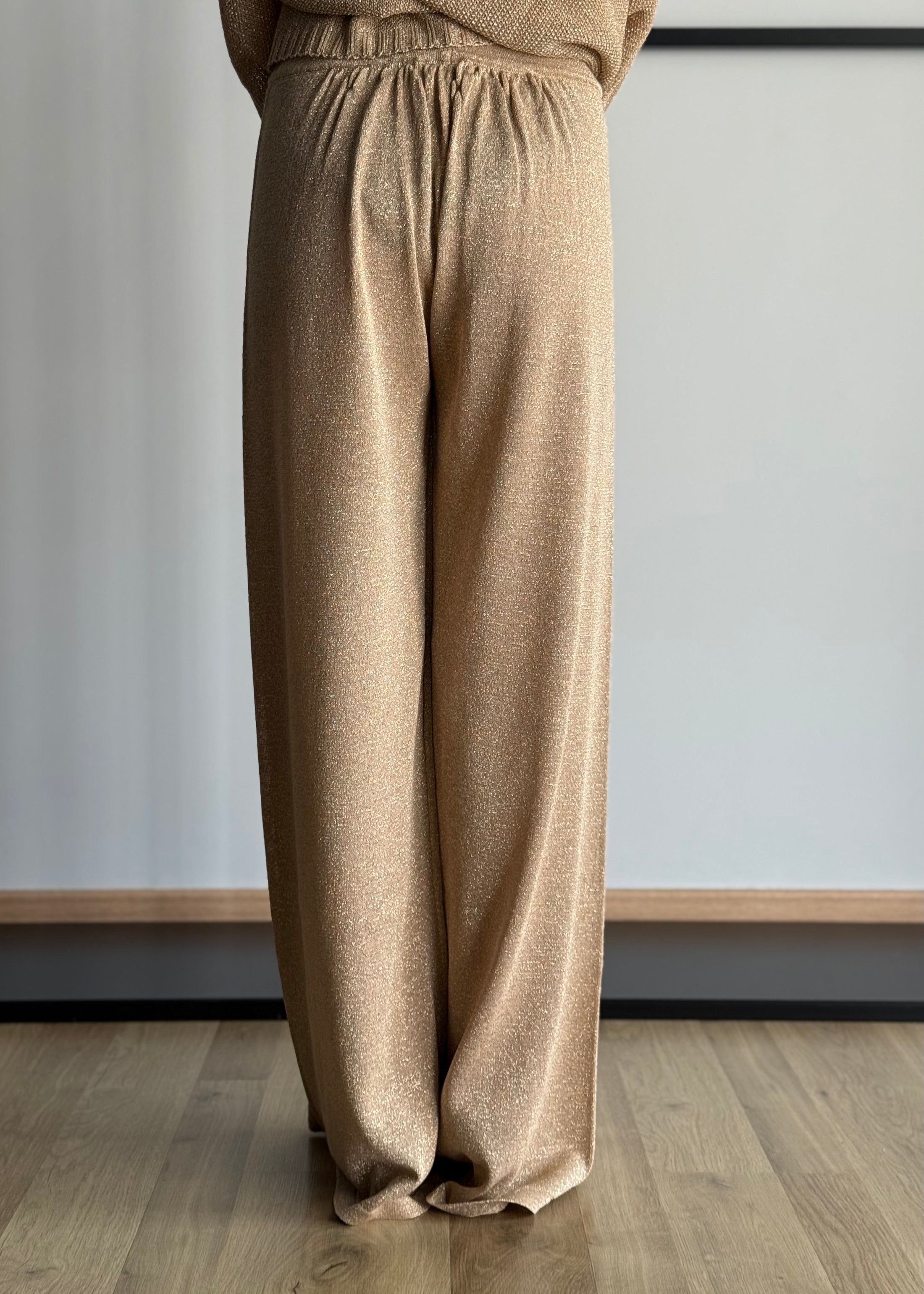 Pantalone KONTATTO in lurex oro