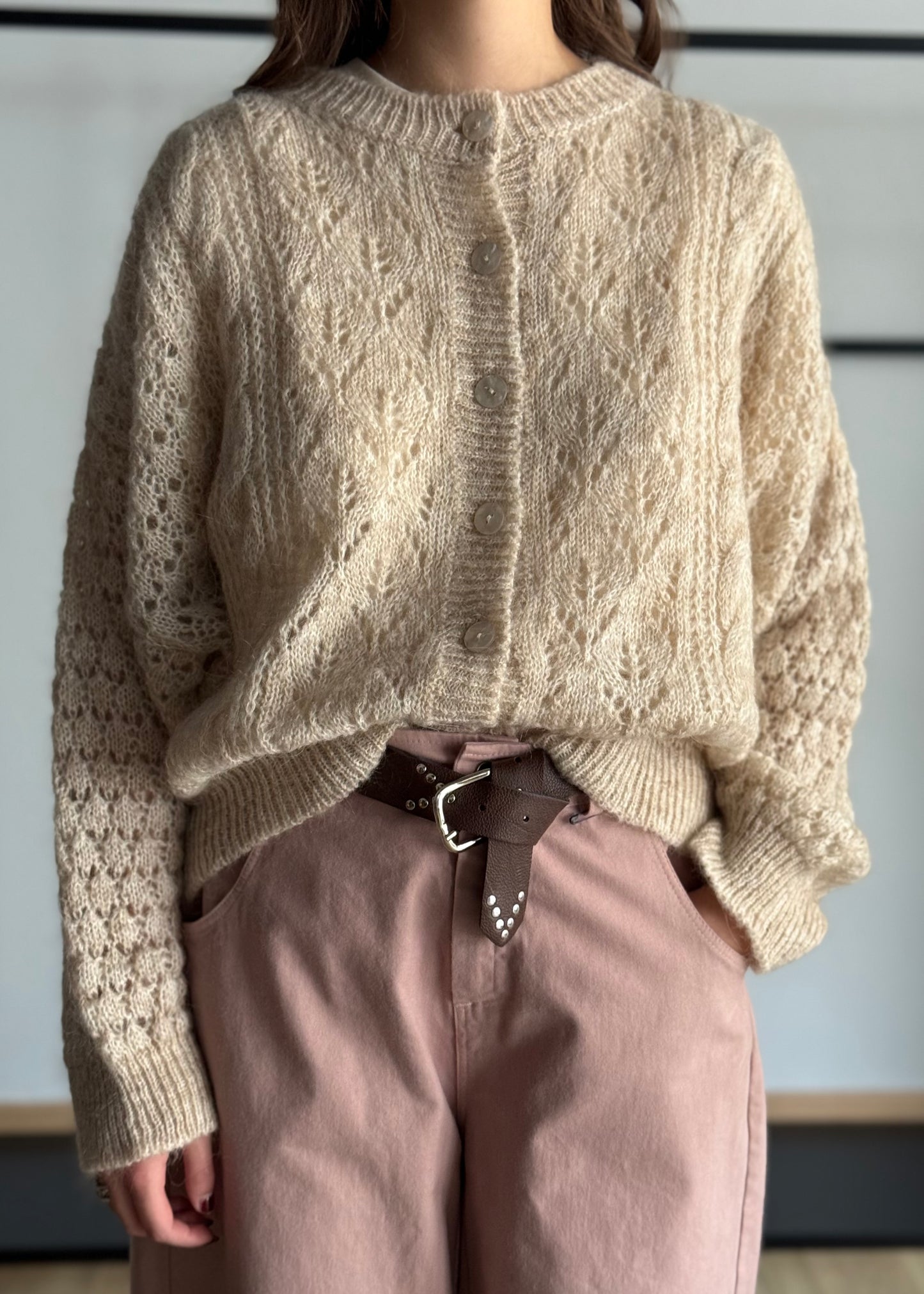 Cardigan in mohair -KONTATTO