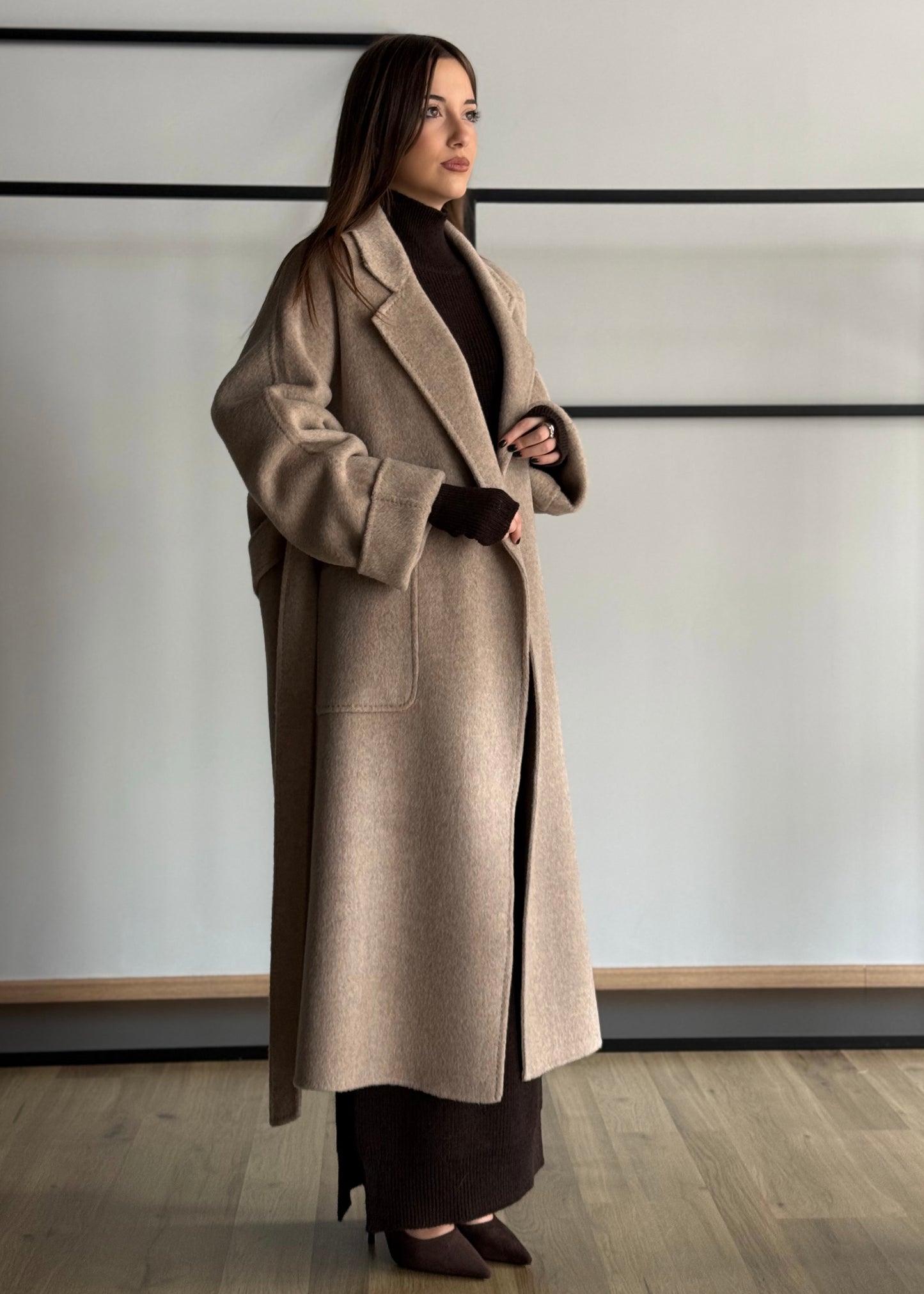 Cappotto E-WOMAN con cintura