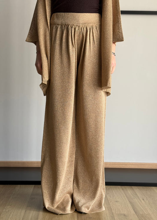 Pantalone KONTATTO in lurex oro