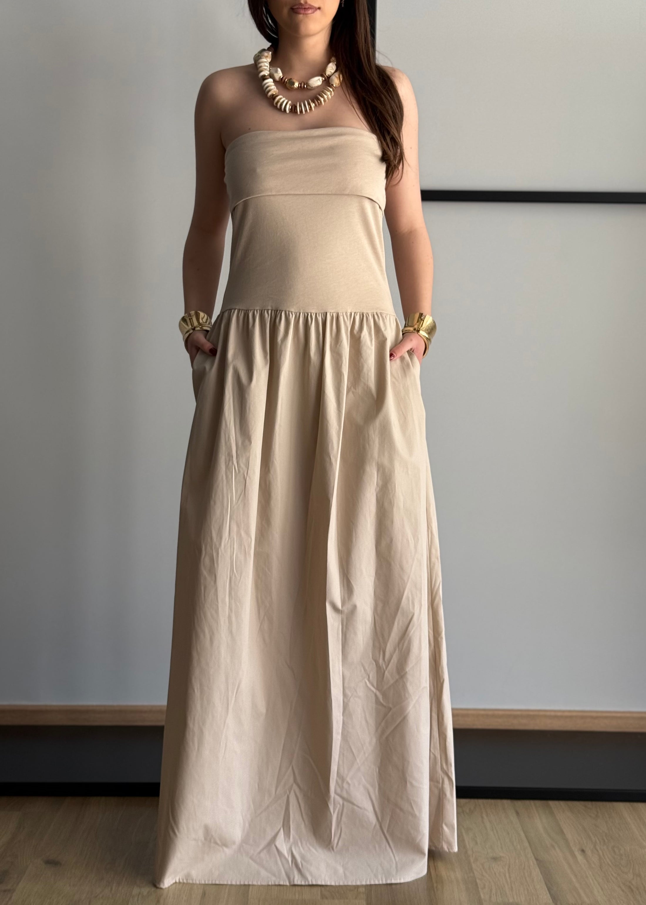 Abito lungo PHILIALOFT beige