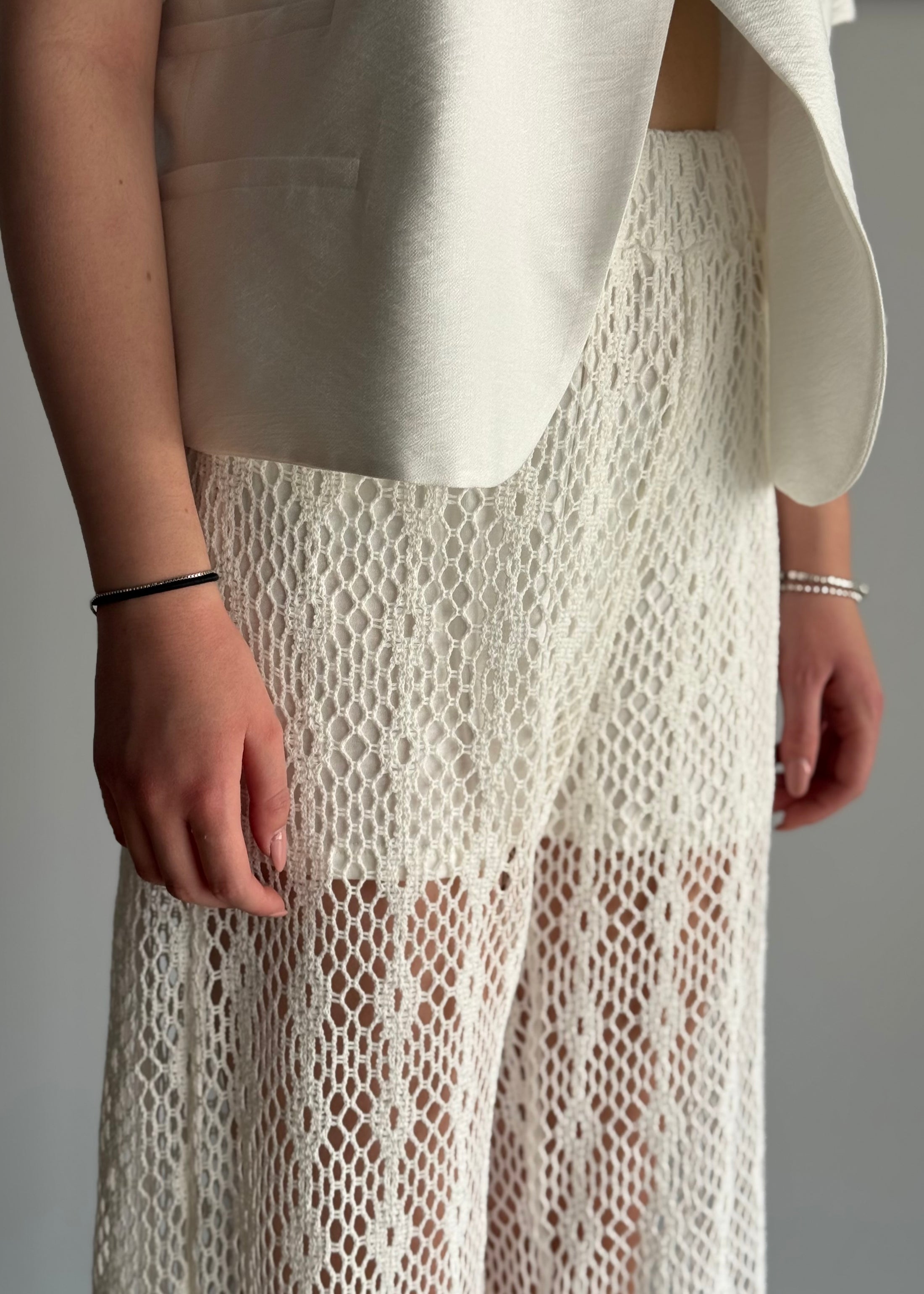 Pantalone  ZAHJR crochet panna