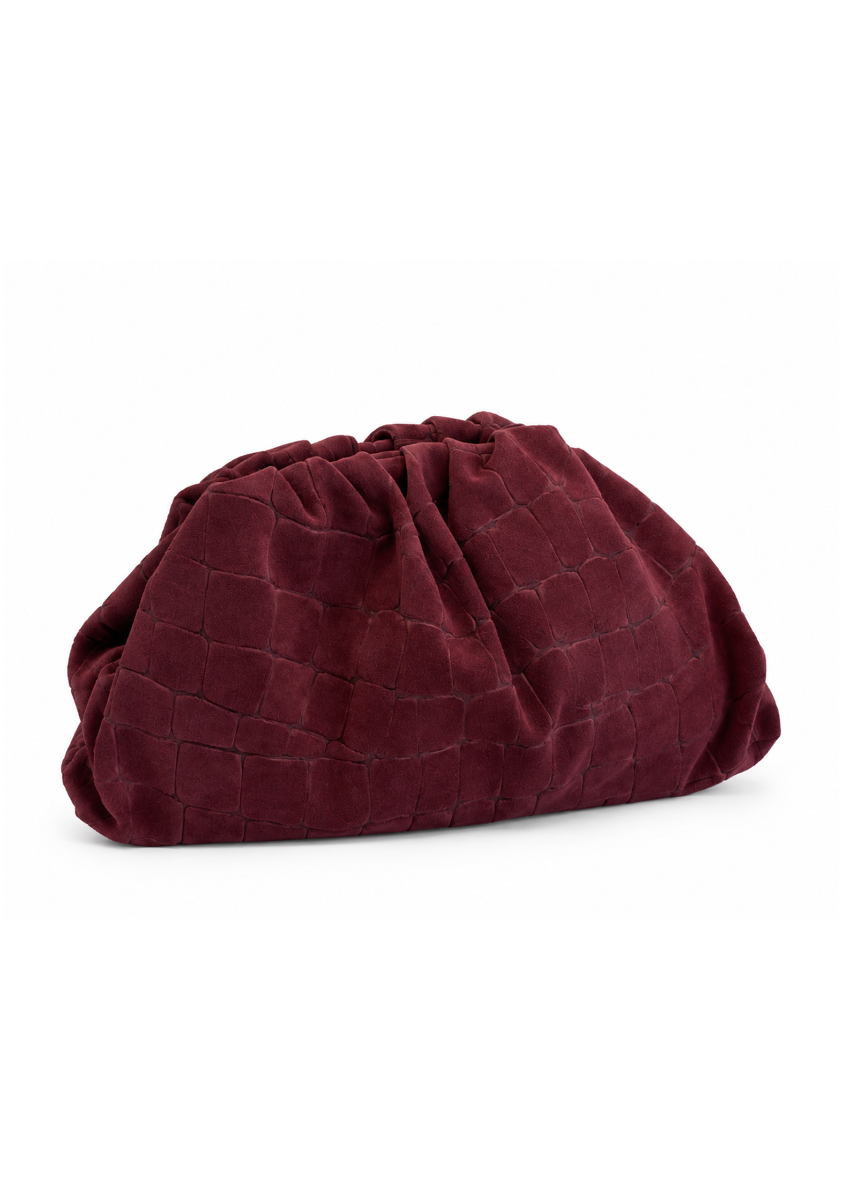 Borsa pouch vino in suede