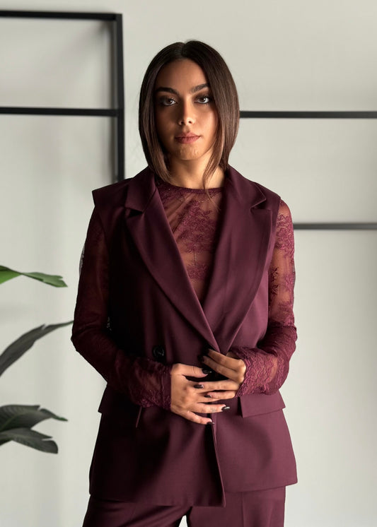 Gilet doppiopetto con revers- ZAHJR
