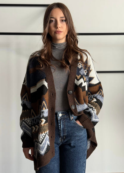 Cardigan ZAHJR jacquard oversize