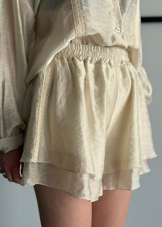 Short PHILIALOFT con inserti in crochet