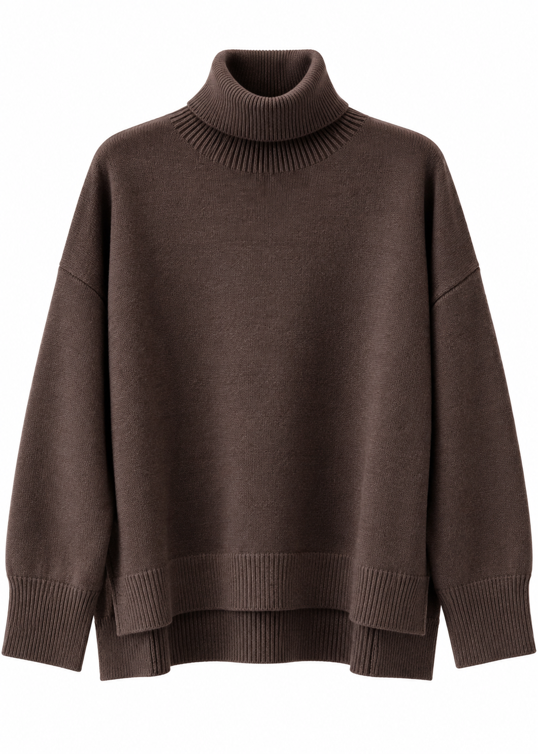 Maglia over moro collo alto - ZAHJR