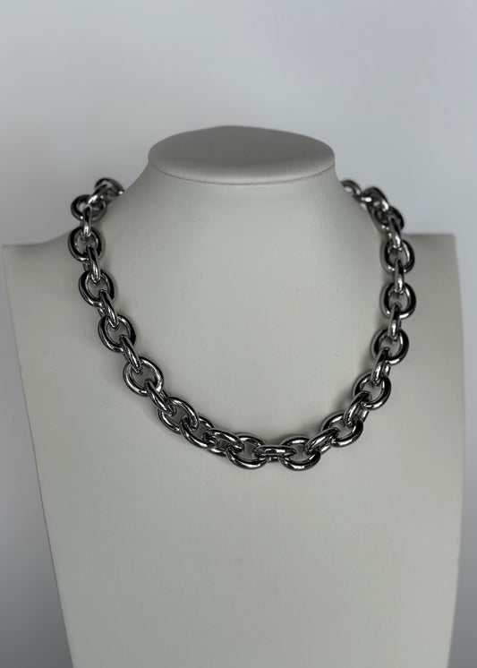 Collana catena argento a maglie grandi