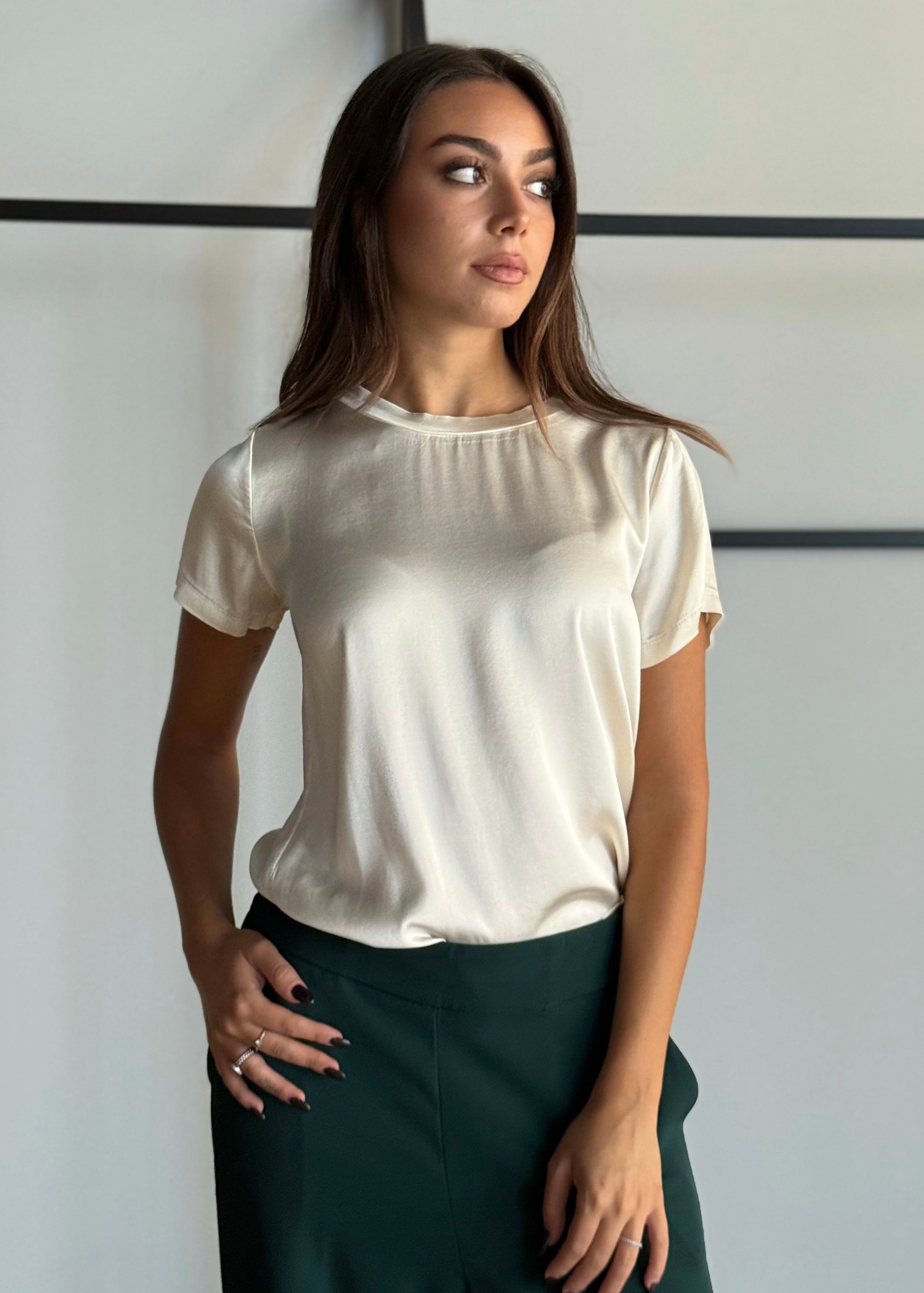 T-shirt basic in viscosa -ZAHJR