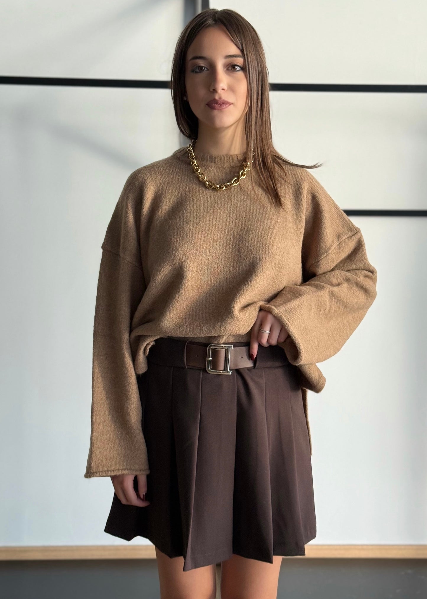 Maglia over in misto lana -KONTATTO