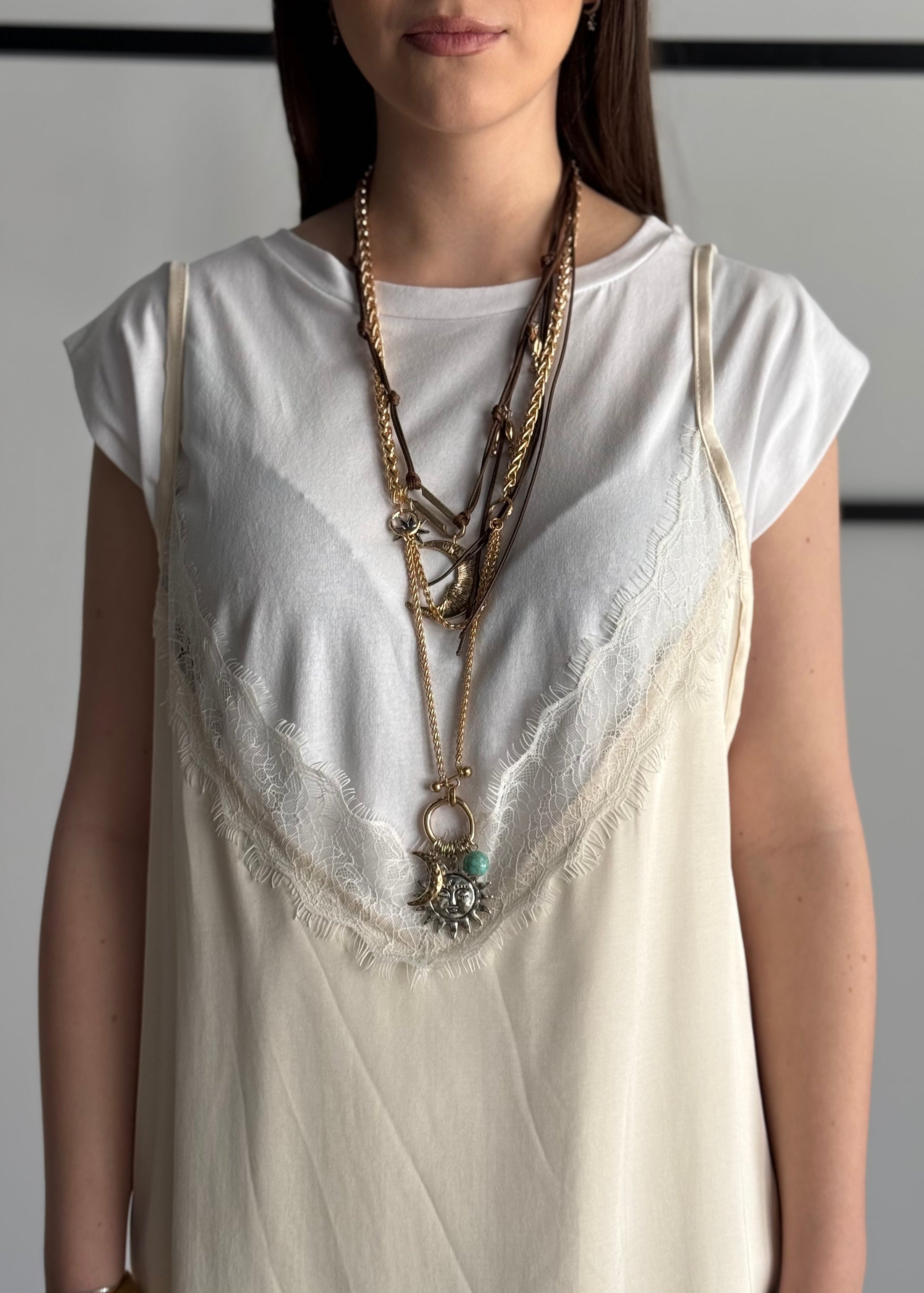 Abito t-shirt KIKISIX con sottoveste raso
