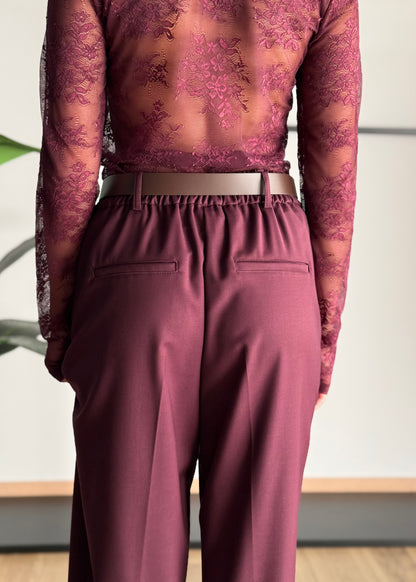 Pantalone a palazzo con cintura -ZAHJR