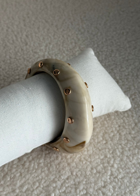 Bracciale THEVICE effetto marmorizzato avorio