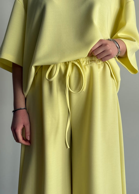 Pantalone ZAHJR con coulisse giallo