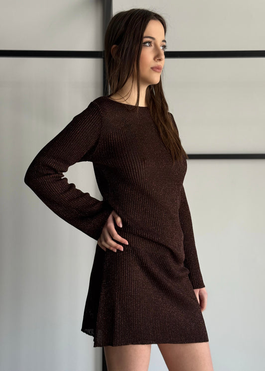 Abito KONTATTO in lurex moro