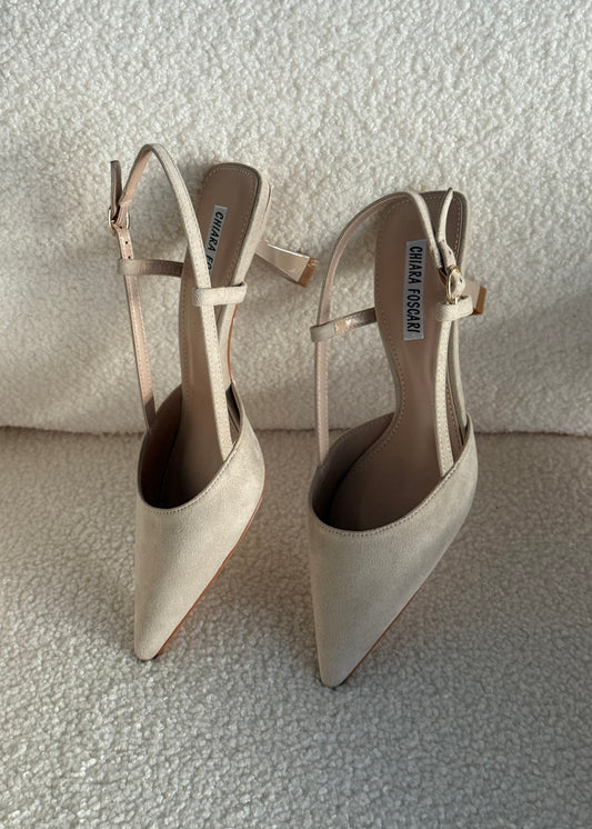 Slingback THEVICE in suede beige