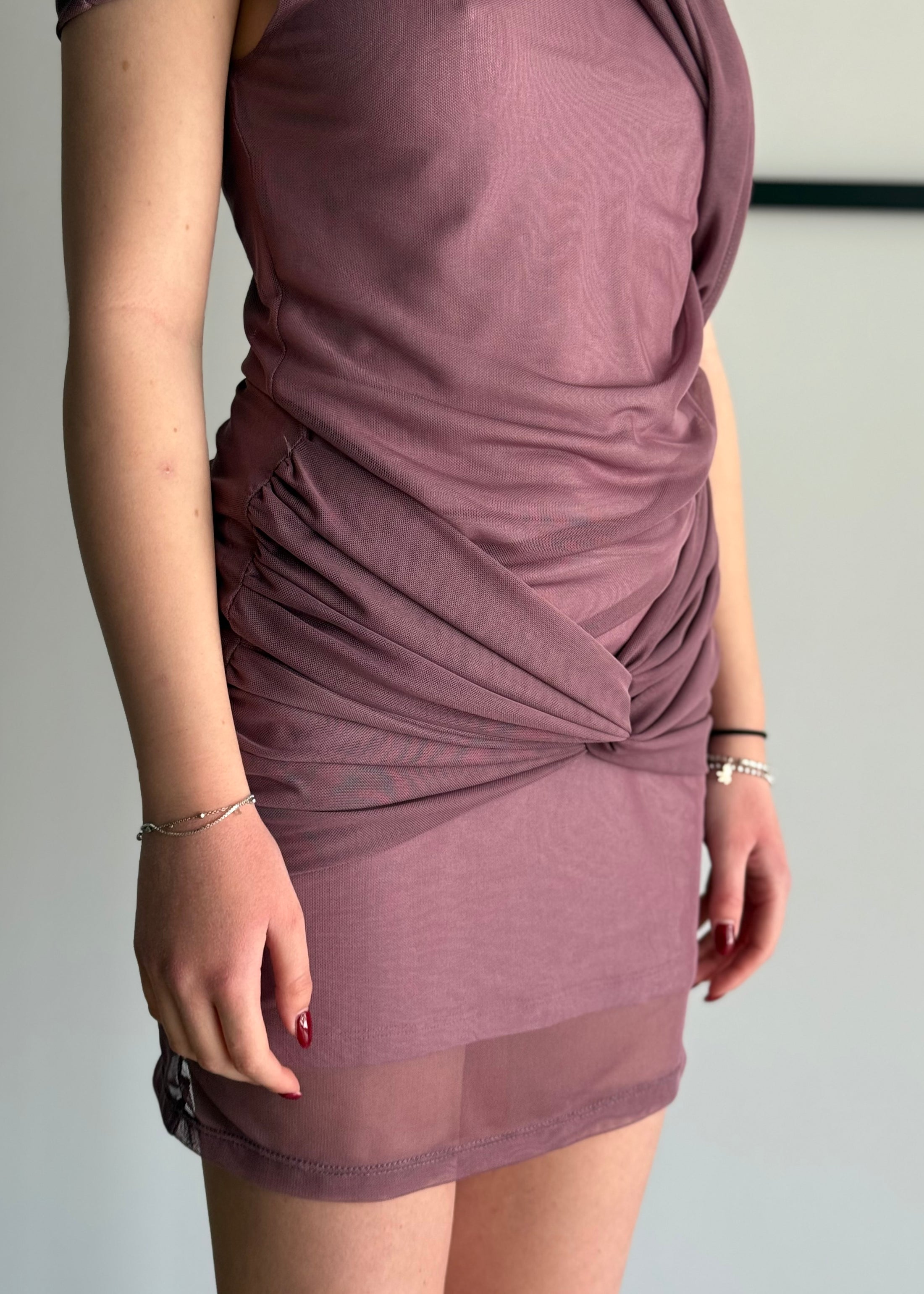 Abito KONTATTO drappeggiato malva