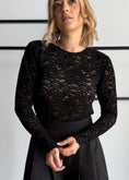Carica l'immagine nel visualizzatore della galleria, Body in pizzo floreale nero - ZAHJR

