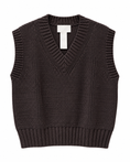 Carica l'immagine nel visualizzatore della galleria, Gilet in maglia moro con scollo V - ZAHJR
