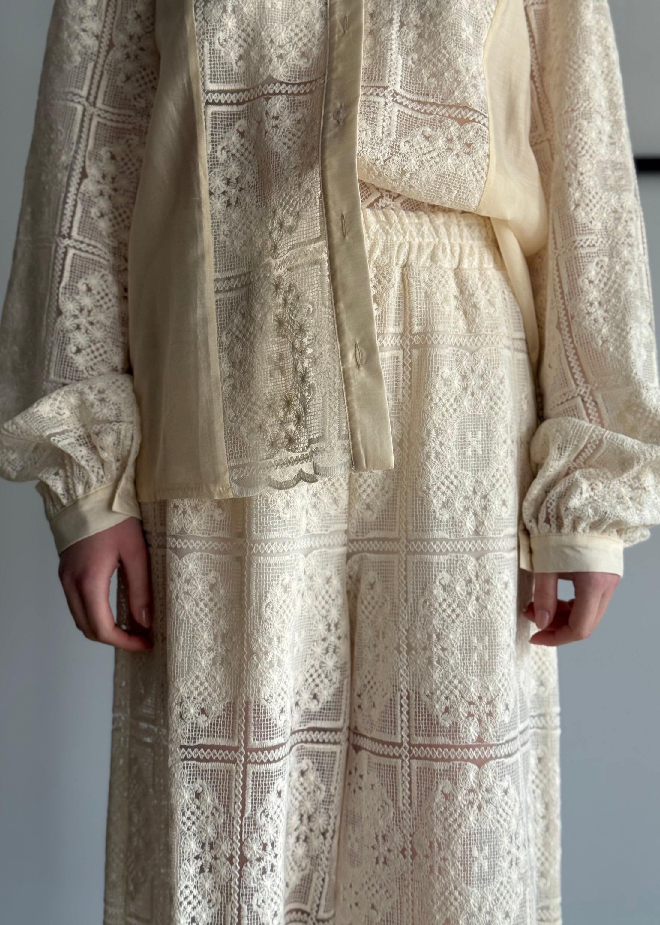 Pantalone palazzo ZAHJR in pizzo