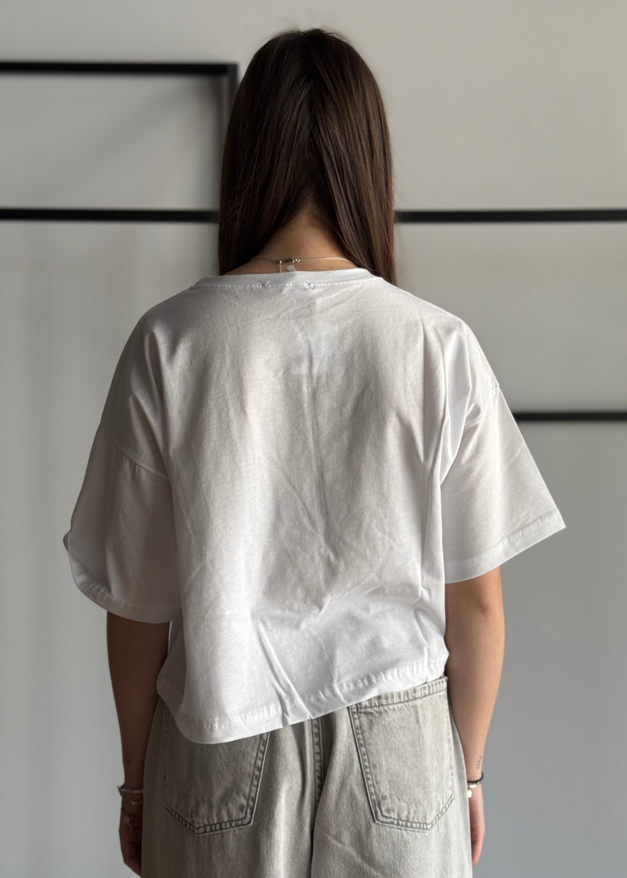 T-shirt THEVICE crop bianco