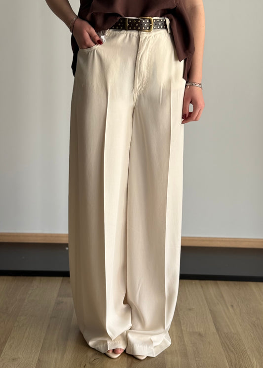Pantalone palazzo ZAHJR con cintura borchiata