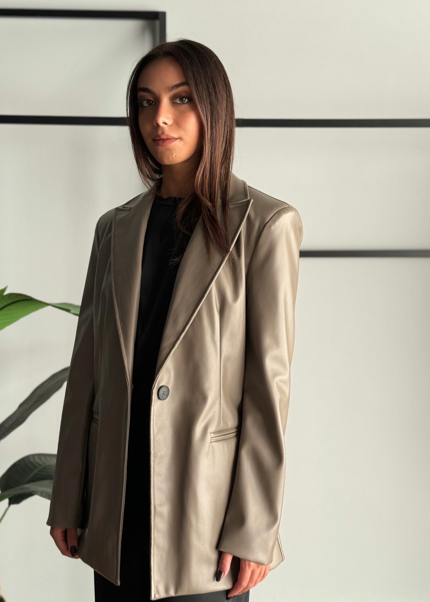 Blazer in ecopelle -KONTATTO