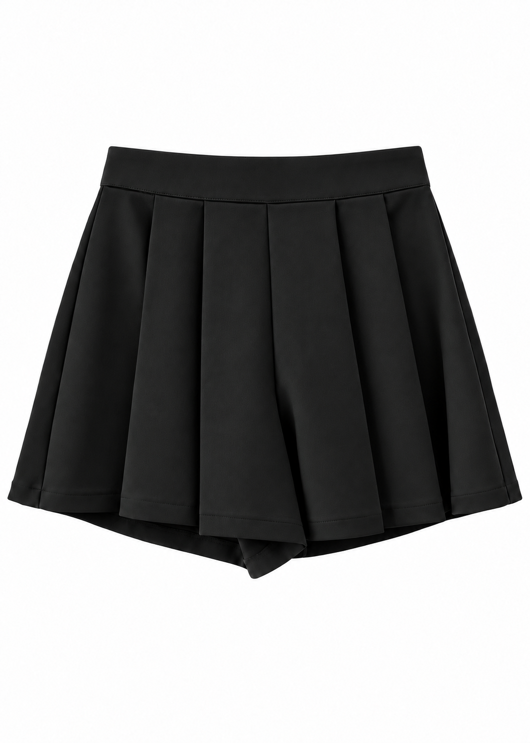 Gonna pantaloncino a pieghe nero - ZAHJR