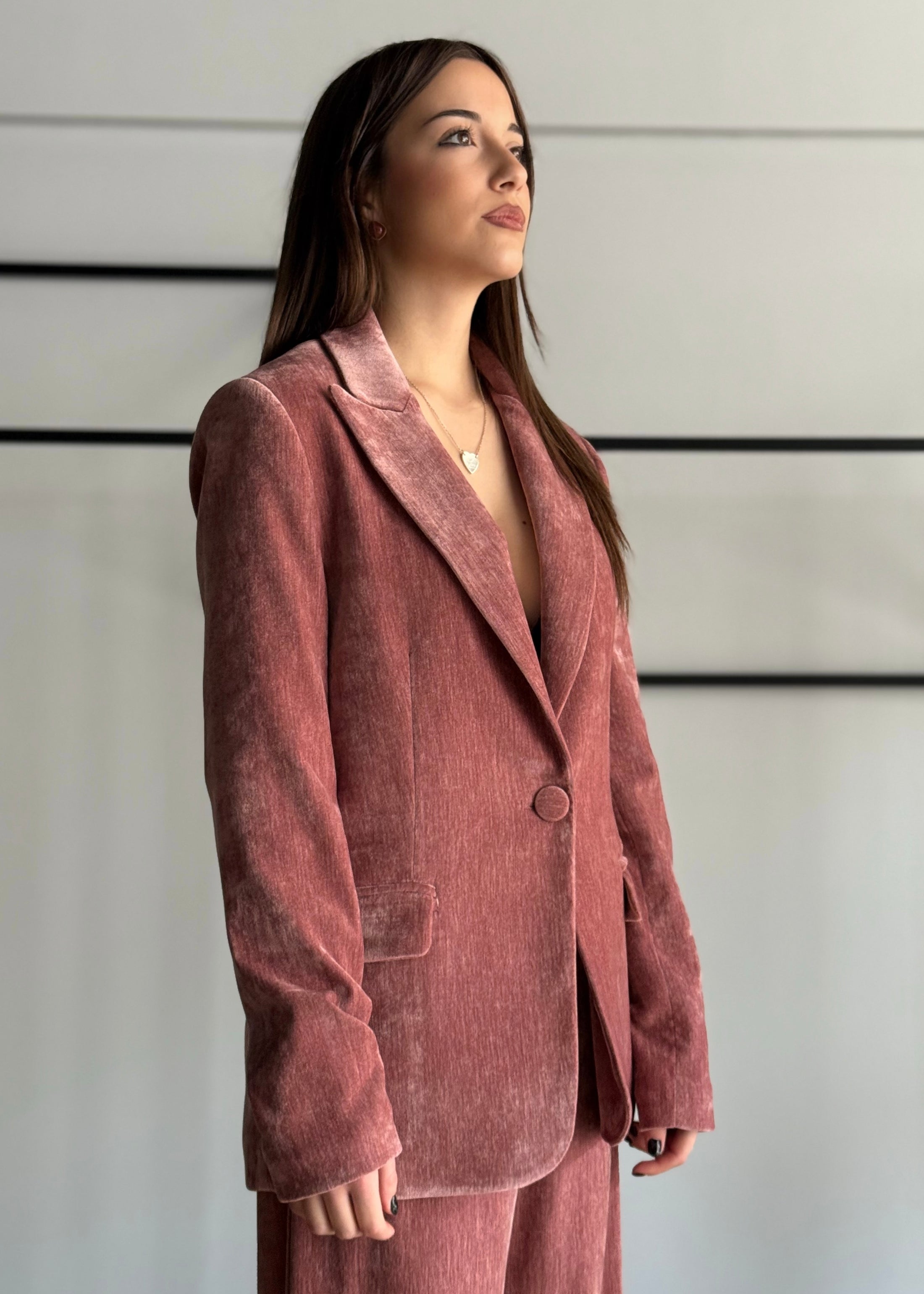 Blazer KONTATTO in velluto monopetto